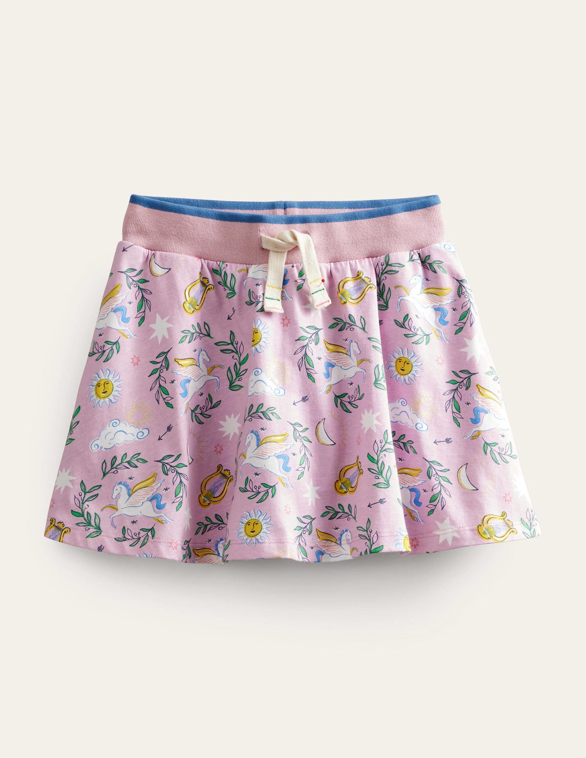 Jupe-short imprimée en jersey-Orchidée charmante/métallisé - Image 1