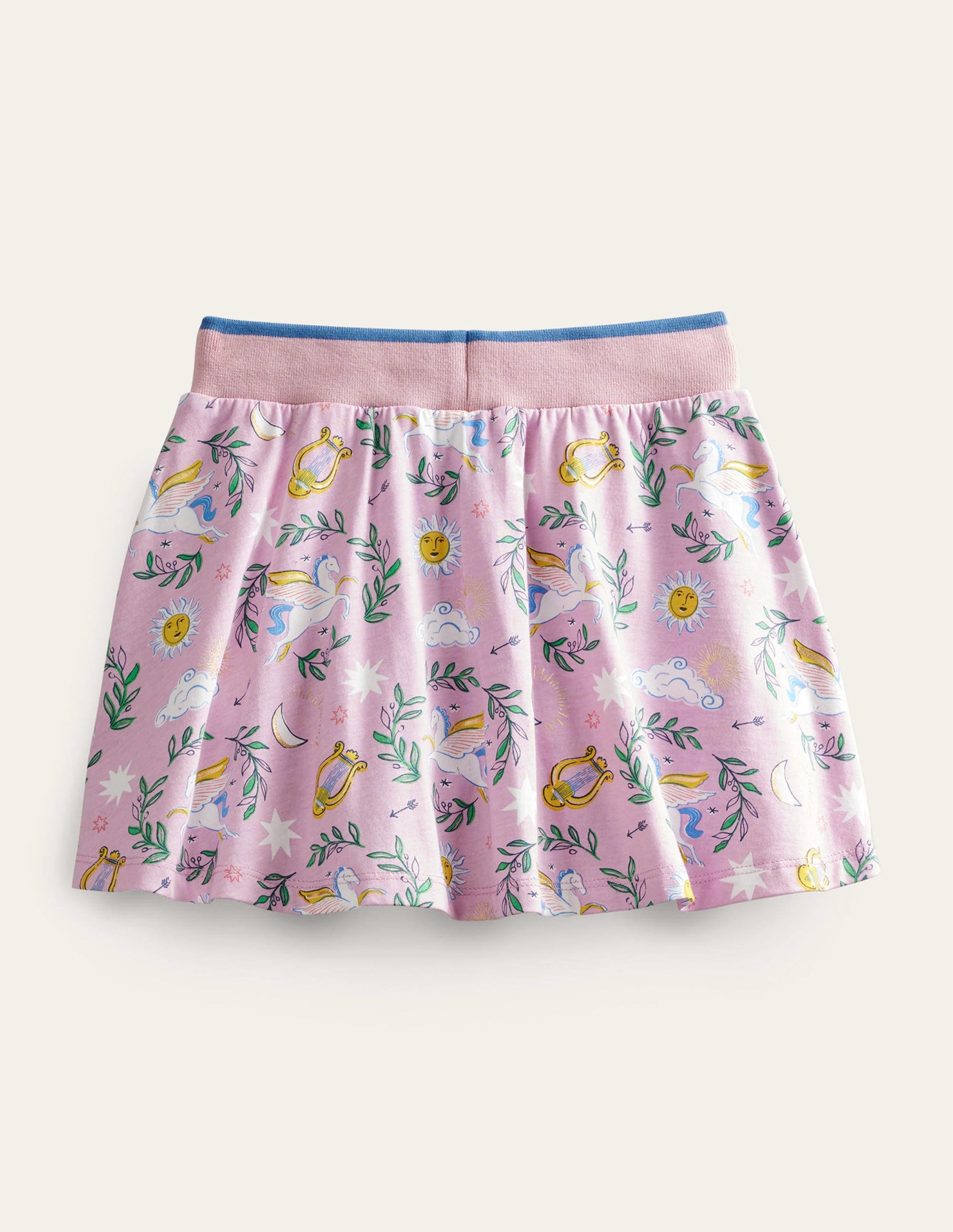 Jupe-short imprimée en jersey-Orchidée charmante/métallisé - Image 2