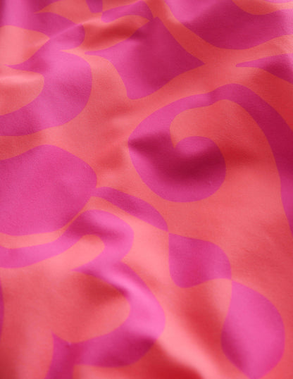 Maillot de bain imprimé croisé dans le dos-Punch à la pêche, motif Summer Stencil-3