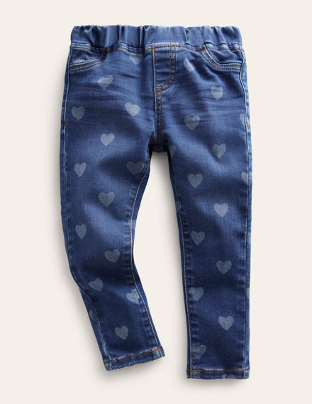 Legging en jean taillé pour l'aventure-Cœur vintage moyen
