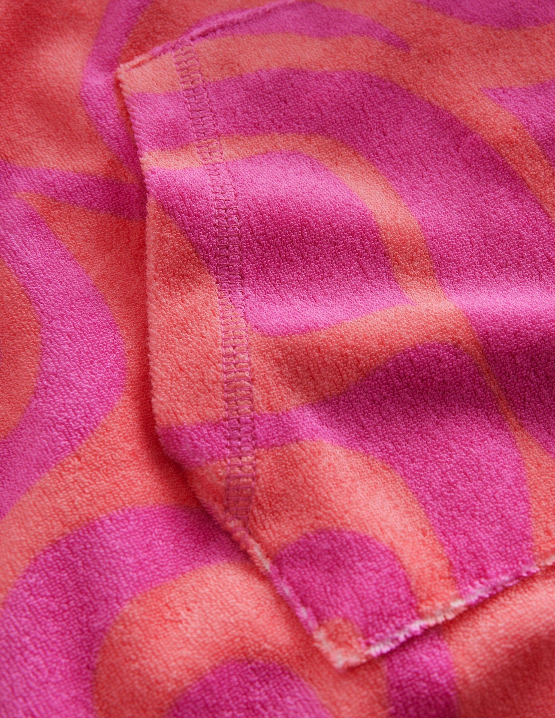 Robe de plage imprimée en éponge-Rose punch pêche-3