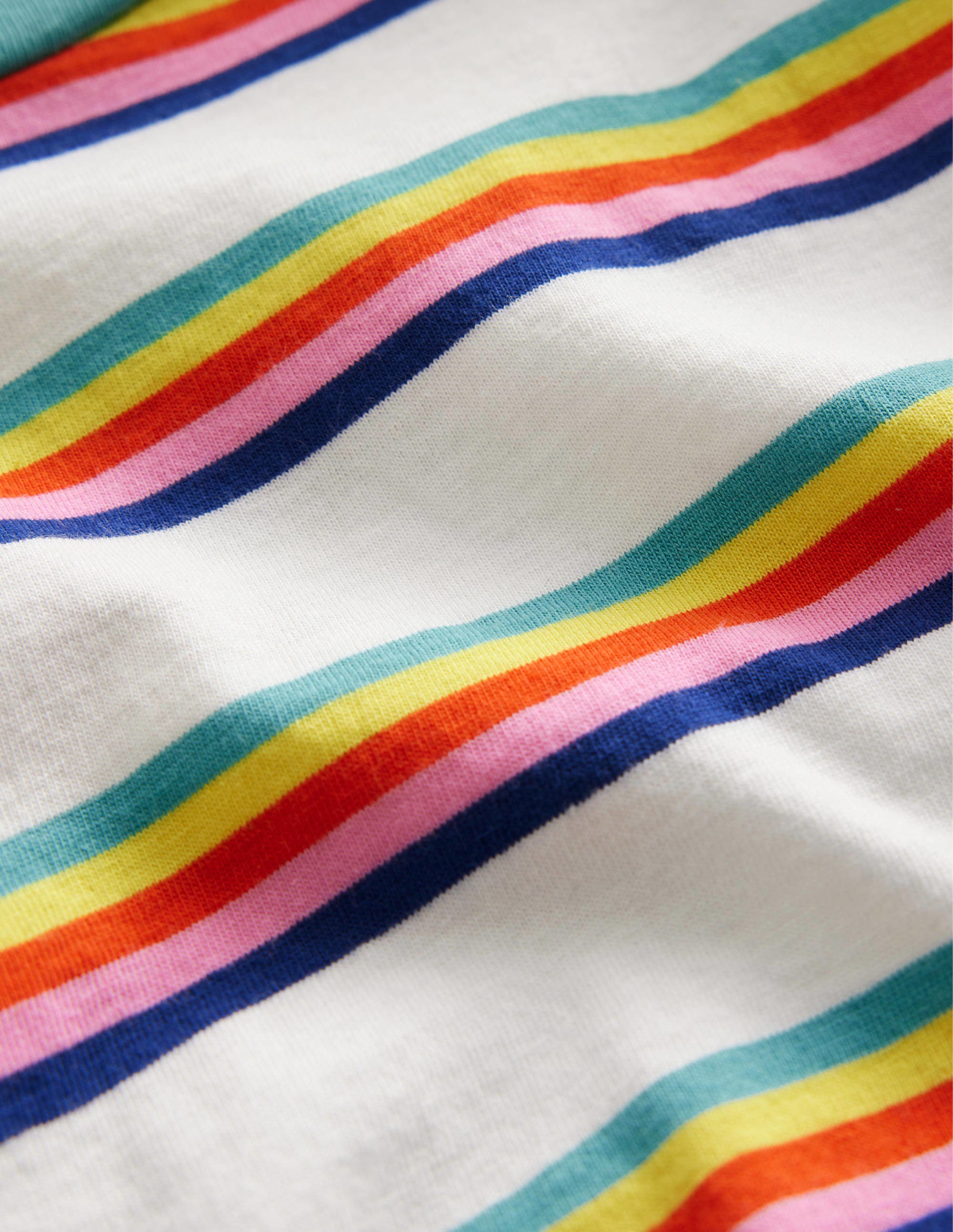 Lockeres T-Shirt-Regenbogenfarben, Gestreift - Image 3