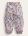 Pantalon sarouel en jersey-Toile de Jouy rose orchidée séduisante