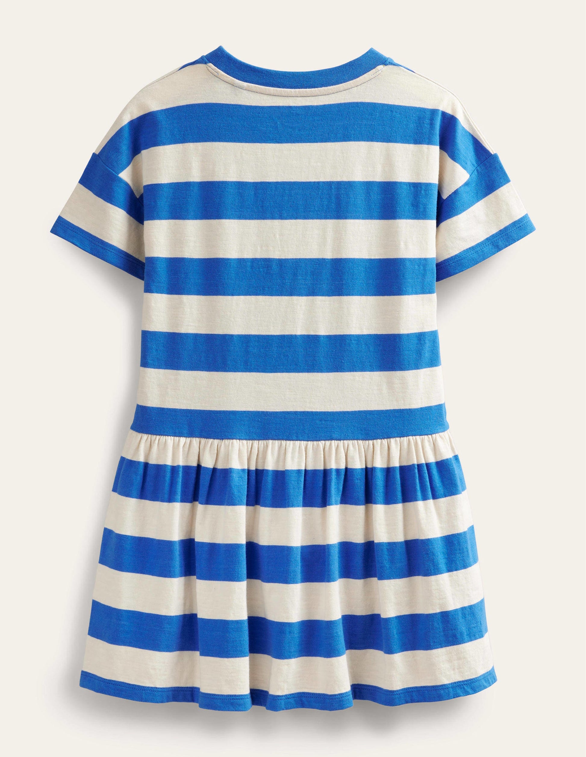 Graphic Casual Jersey Dress-Cabana Blue/Ivory-2