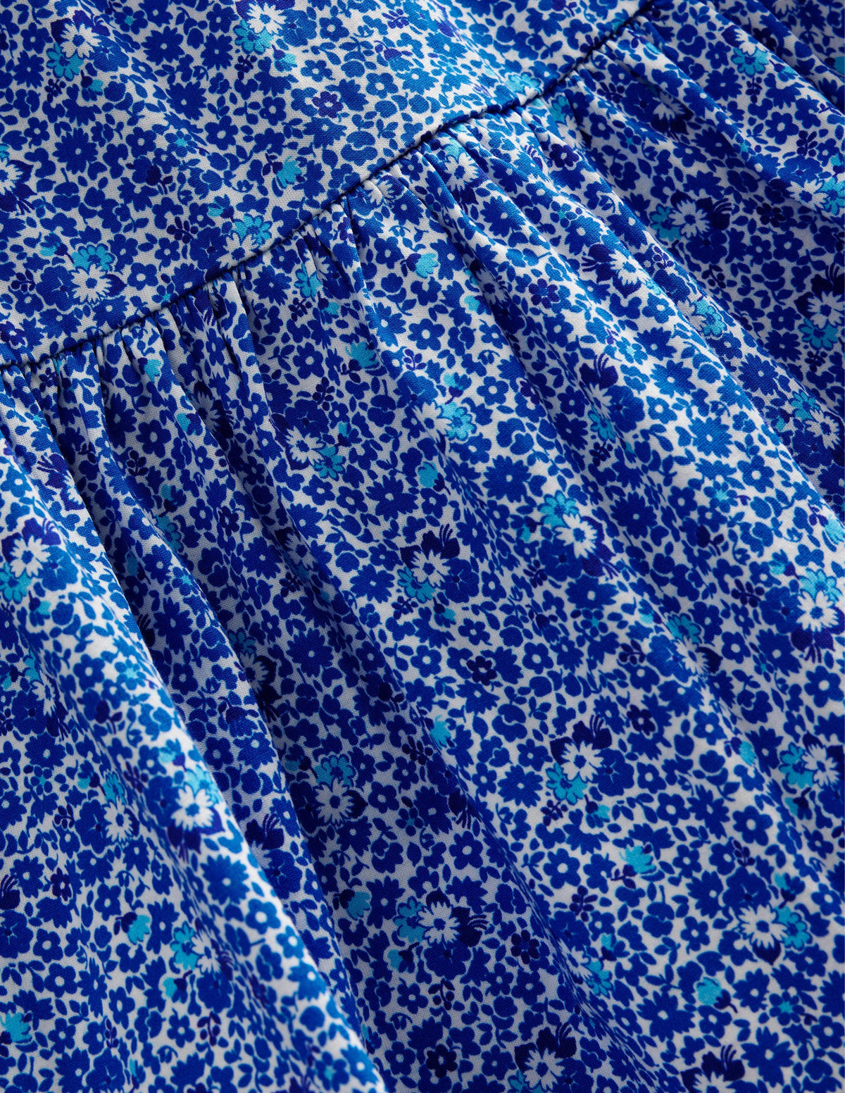 Gestuftes Jersey-Midikleid-Karibikblau, Blumen-3