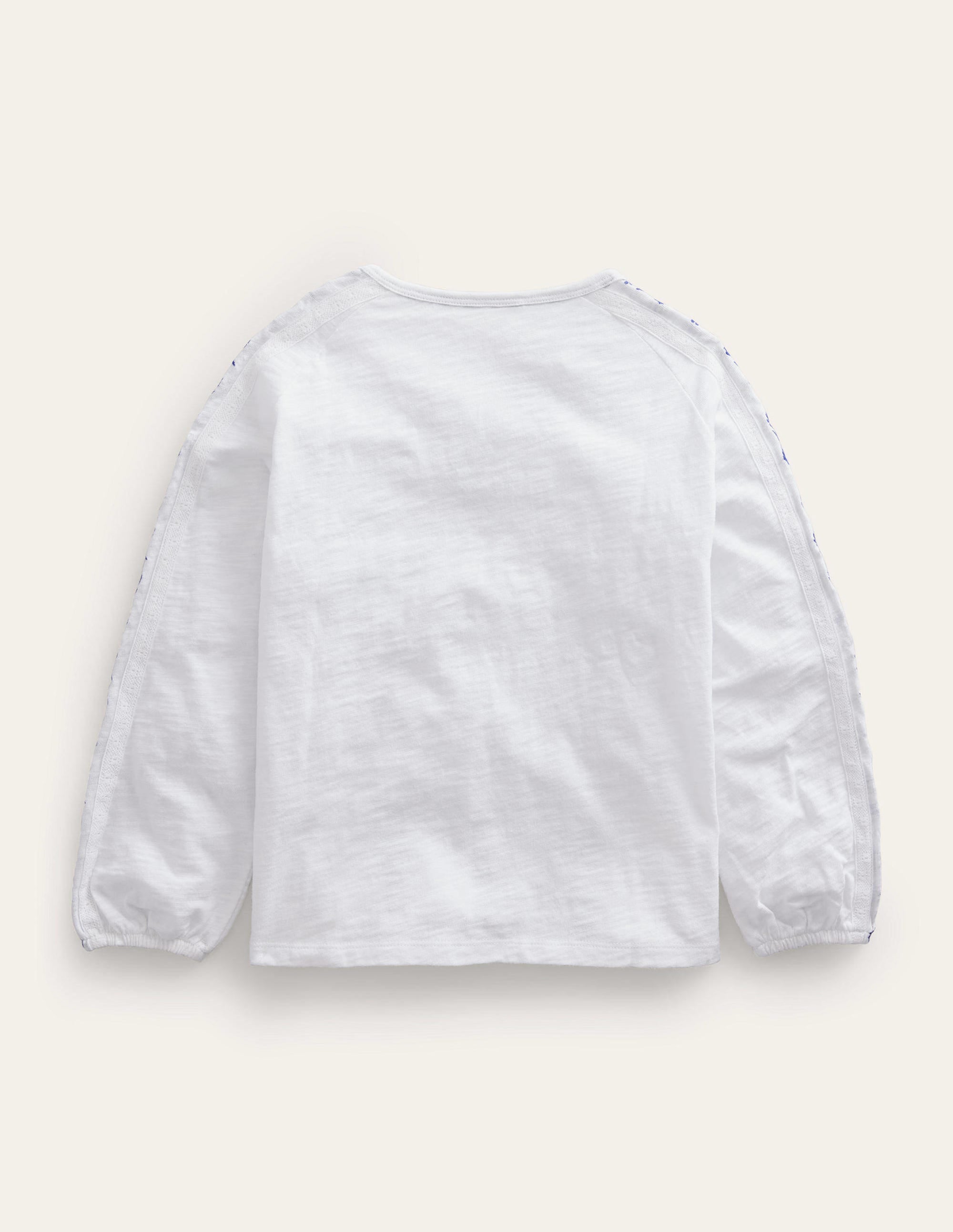 Besticktes Jerseyoberteil-Weiß - Image 2