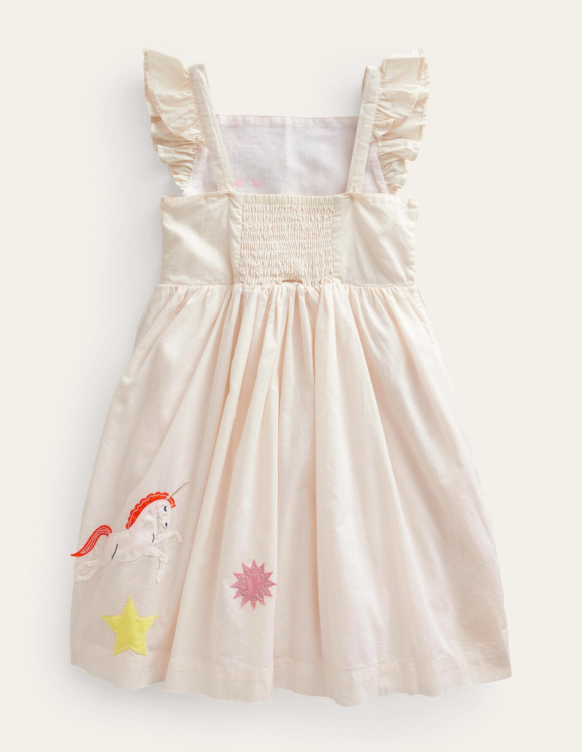 Webkleid mit Applikation-Vanille - Image 2