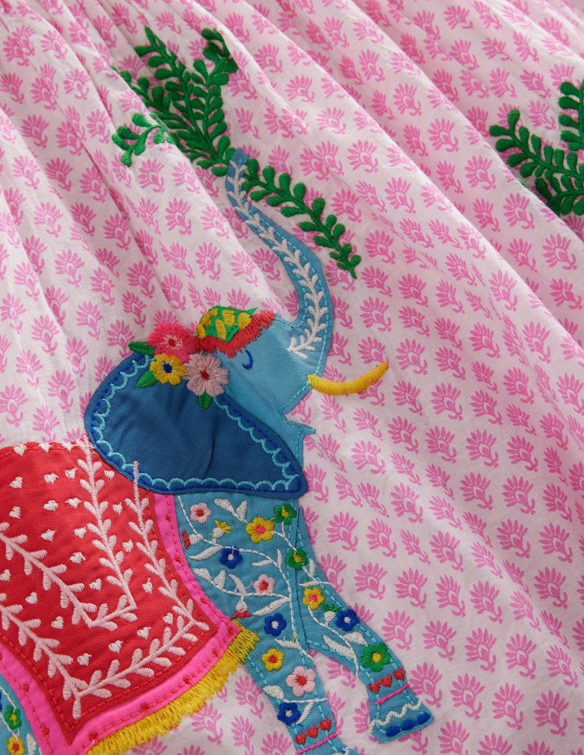 Webkleid mit Applikation-Pflaumenblütenrosa, Holzschnittmuster - Image 3
