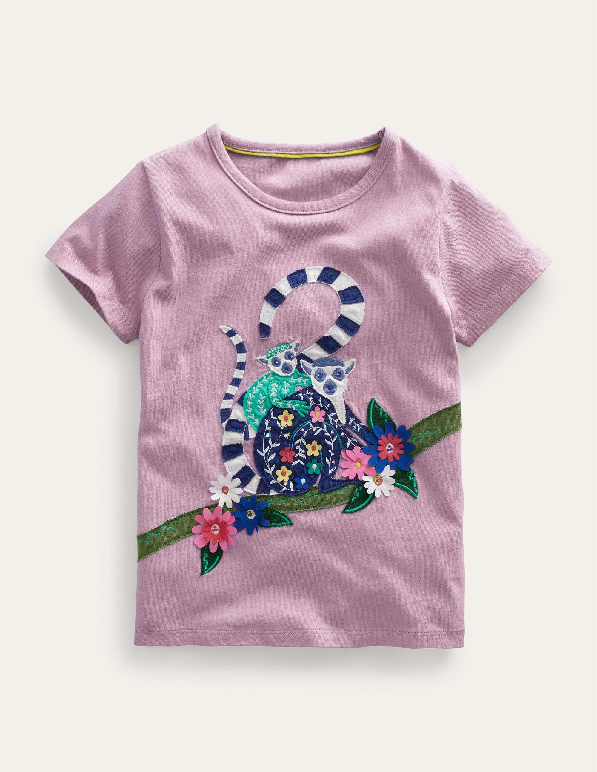 T-Shirt mit Applikation-Hellblau - Image 1