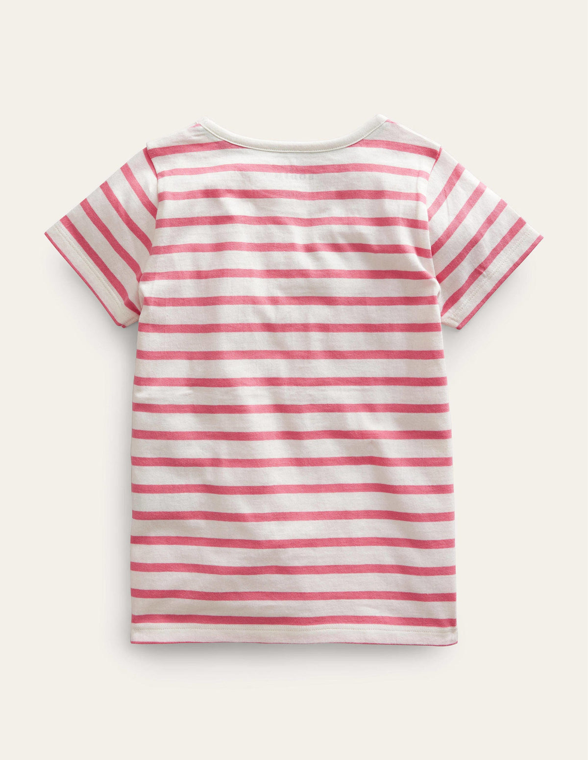 T-Shirt mit Applikation-Pfirsichbowle/Naturweiß-2