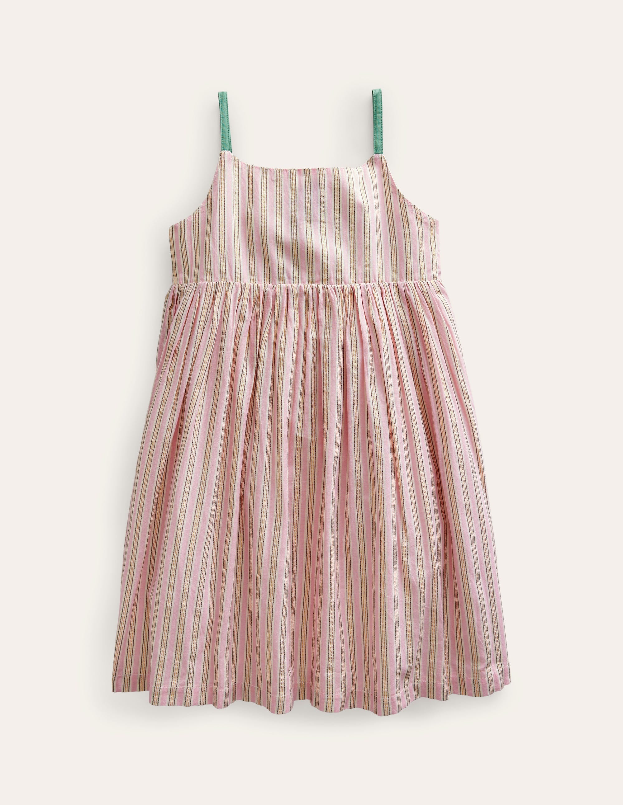 Kleid mit Cut-out am Rücken-Lila/Metallic, Gestreift - Image 1