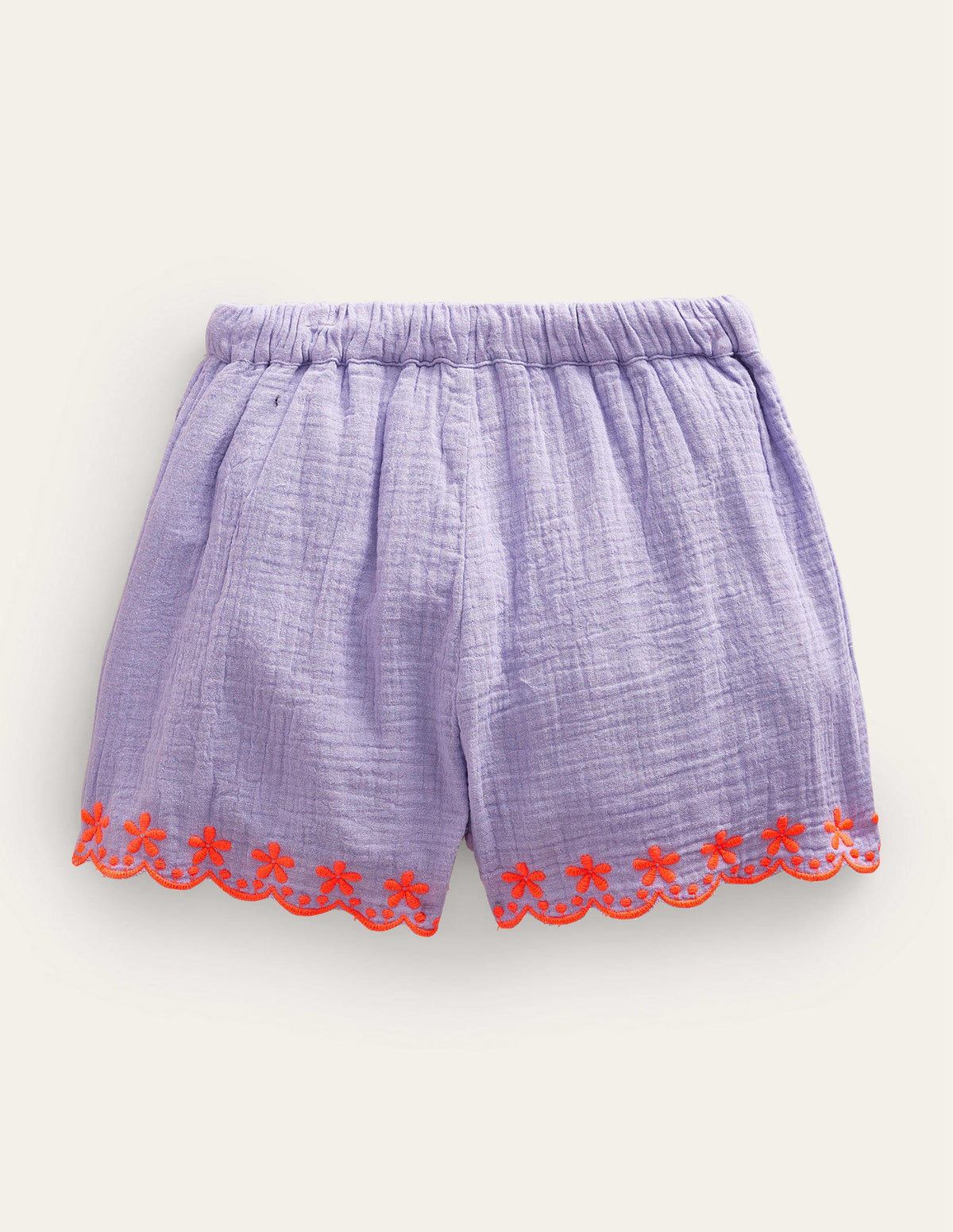 Shorts mit besticktem Saum-Lavendel - Image 2