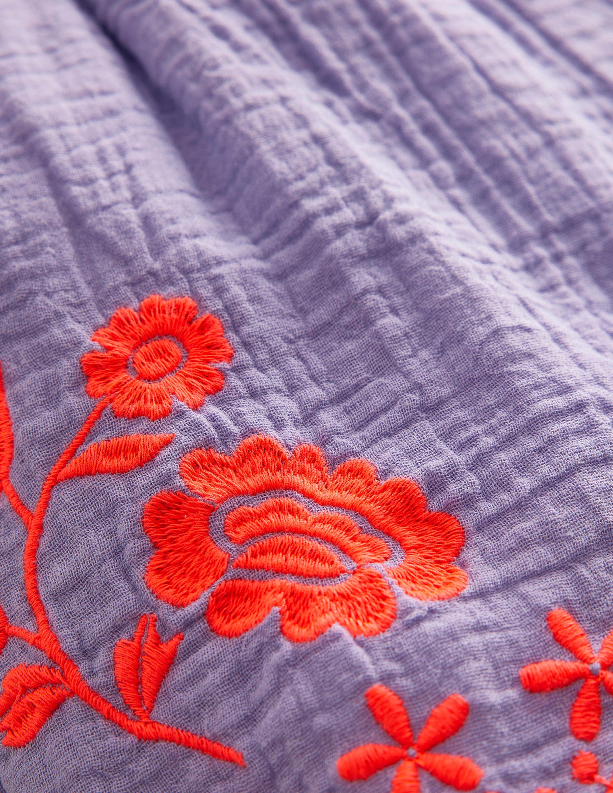 Shorts mit besticktem Saum-Lavendel - Image 3