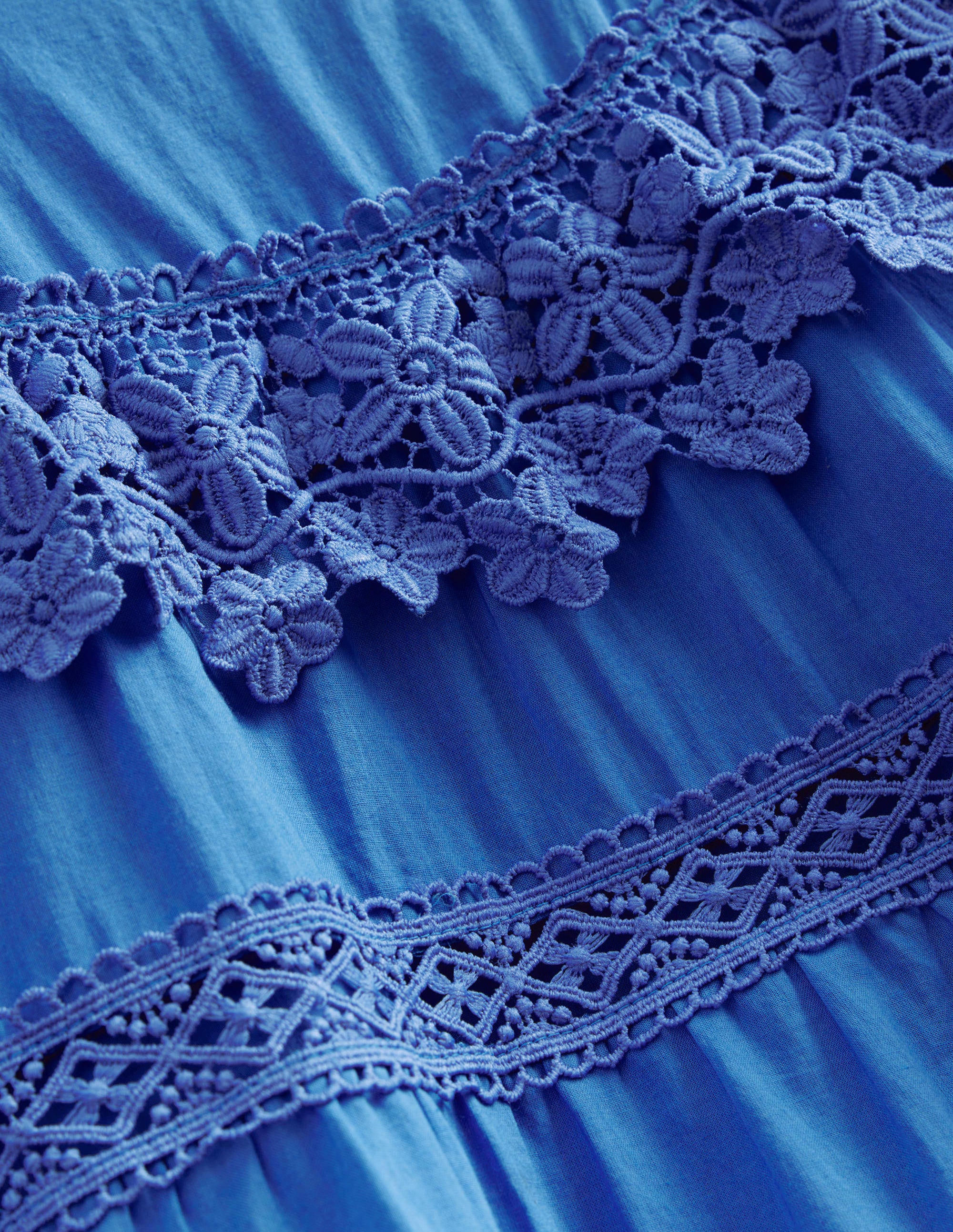 Gestuftes Spitzenkleid-Karibikblau - Image 3