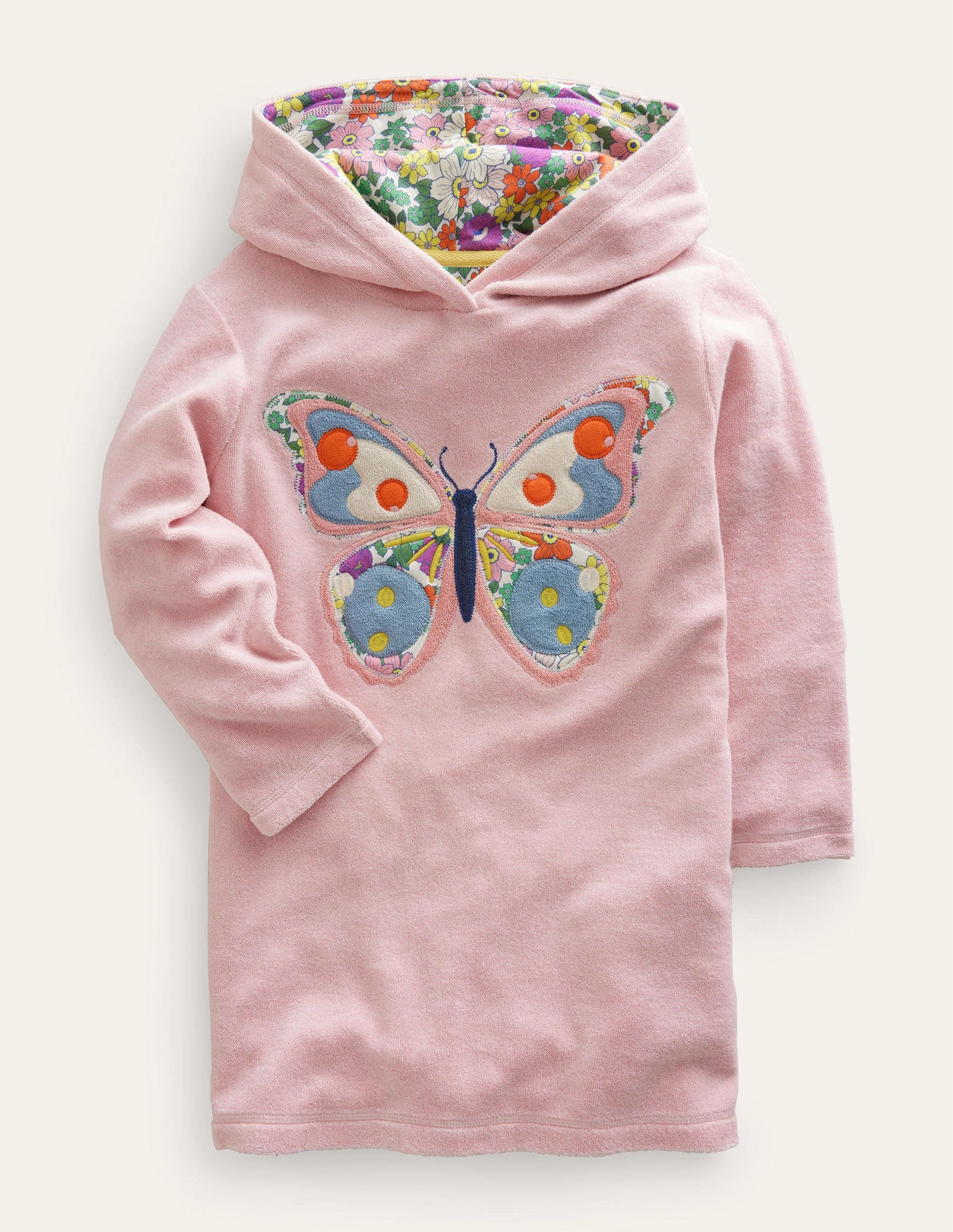 Logo-Frotteekleid-Rosa Schmetterling - Image 1