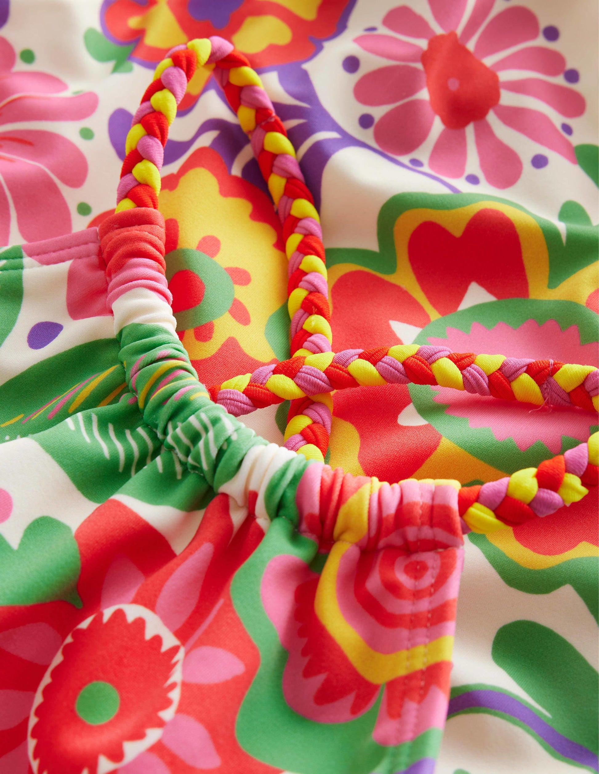 Maillot de bain tressé échancré dans le dos-Fleur de festival multi-3