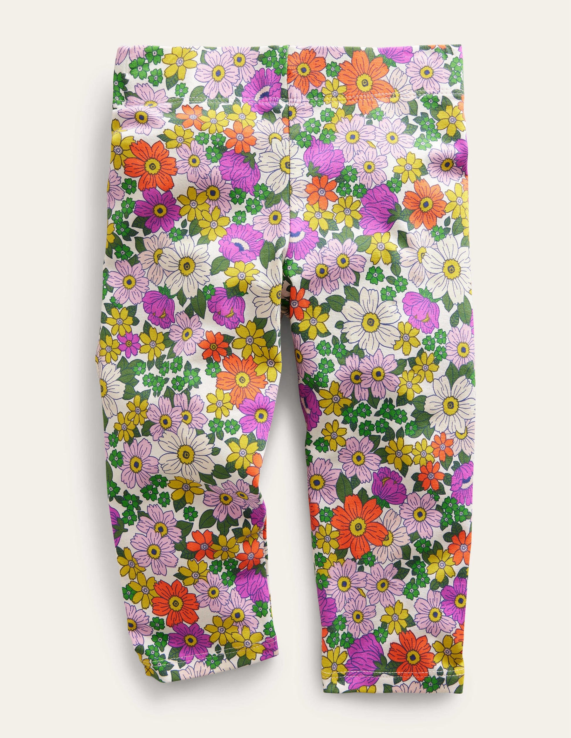 Lustige, verkürzte Leggings-Strahlendes Orchideenviolett, Blumenmuster-1