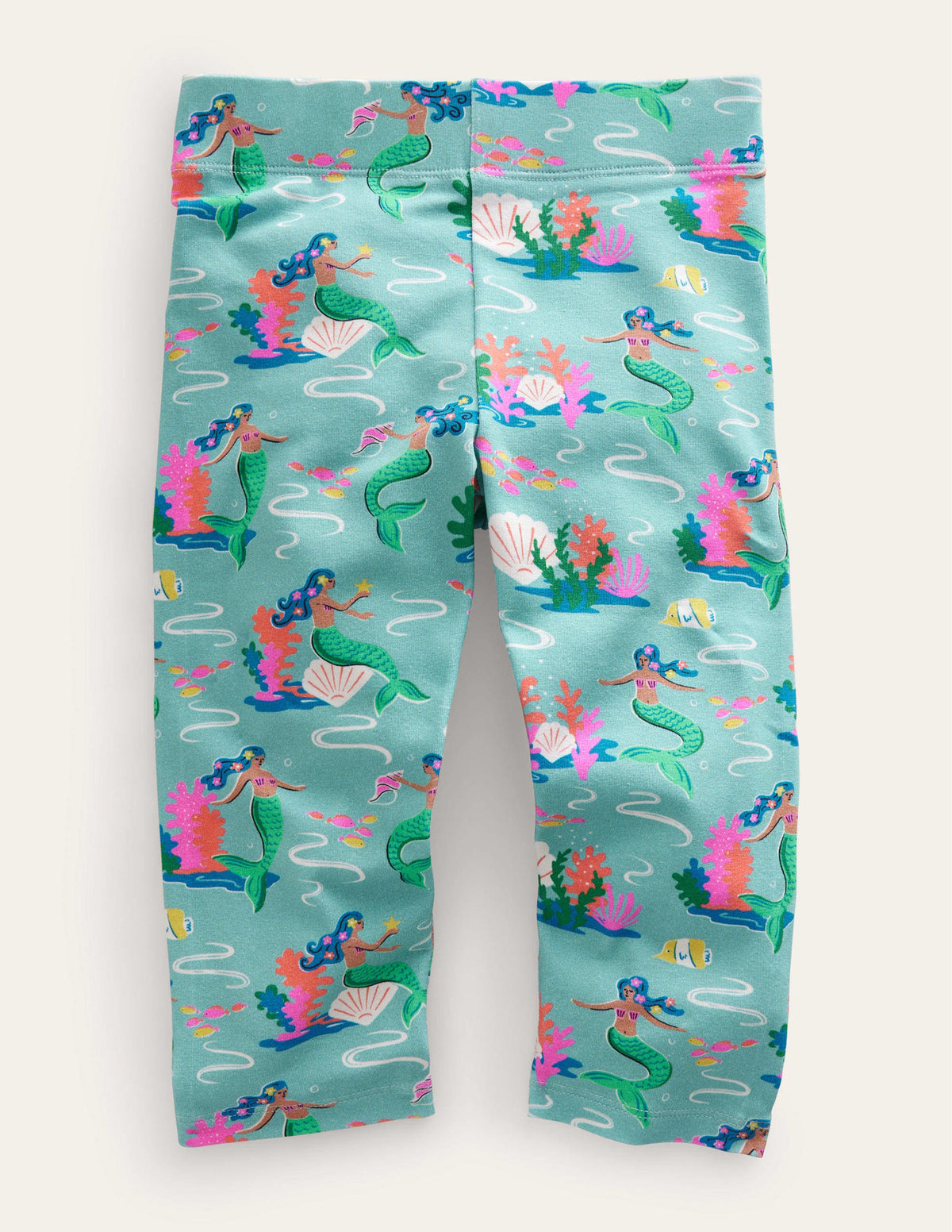 Lustige, verkürzte Leggings-Meerblau, Meerjungfrauen - Image 1