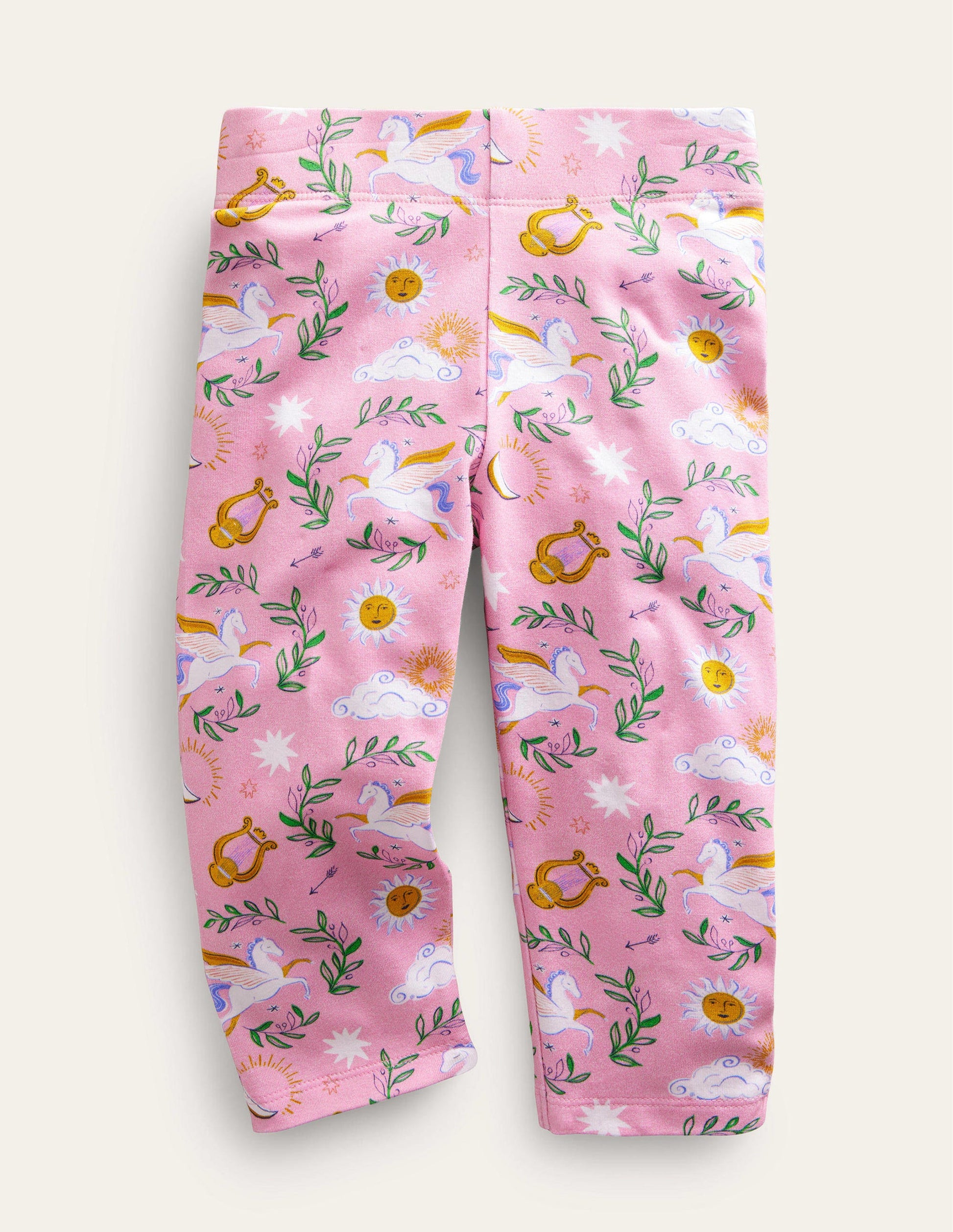 Lustige, verkürzte Leggings-Rosa, Griechischer Toile-1
