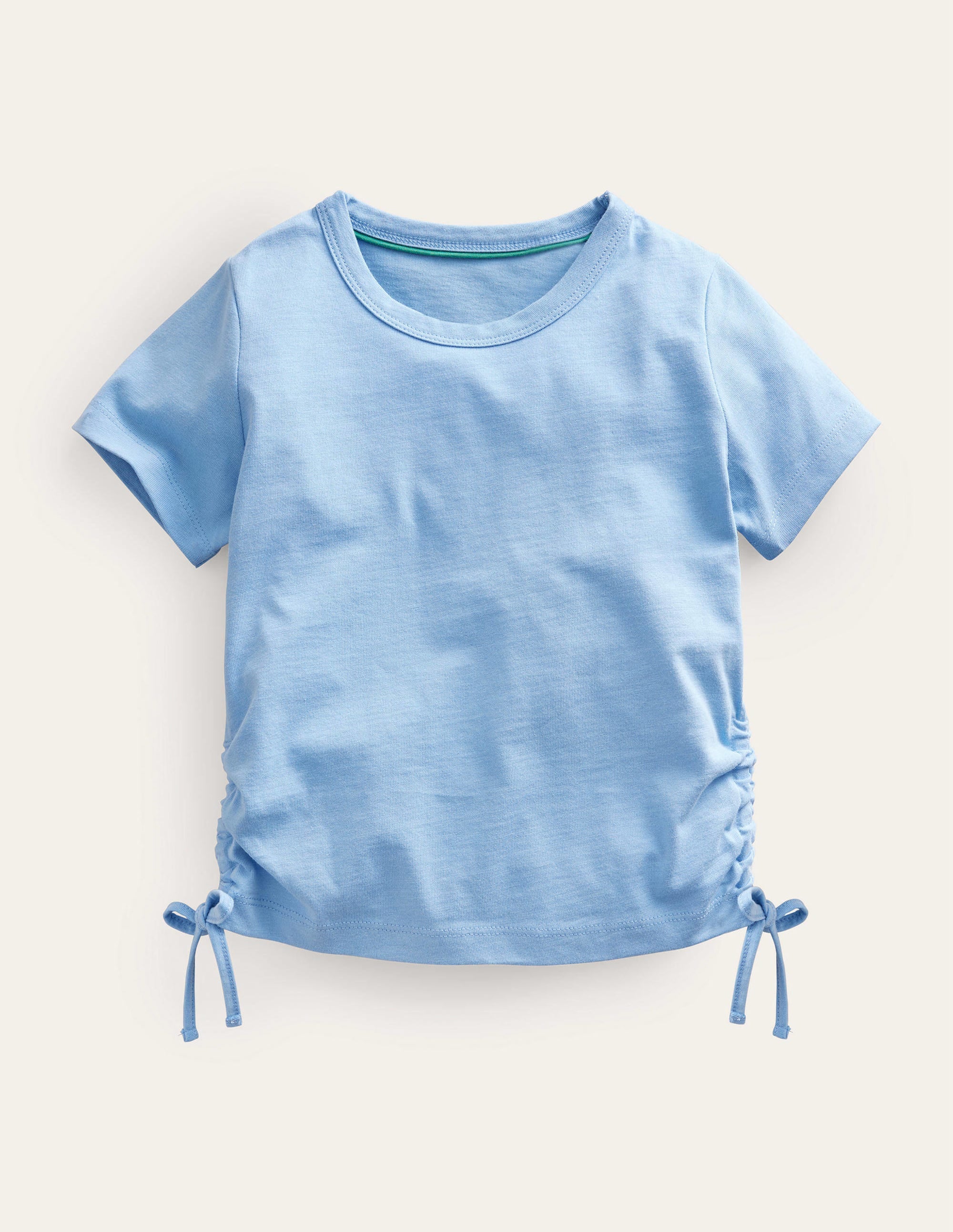 Ruched Side Tee-Vista Blue - Image 1