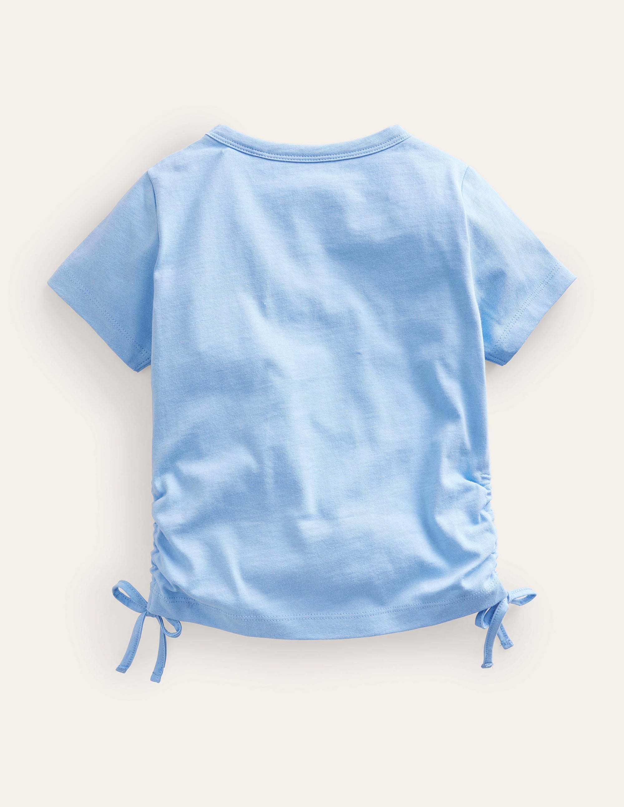 Ruched Side Tee-Vista Blue - Image 2