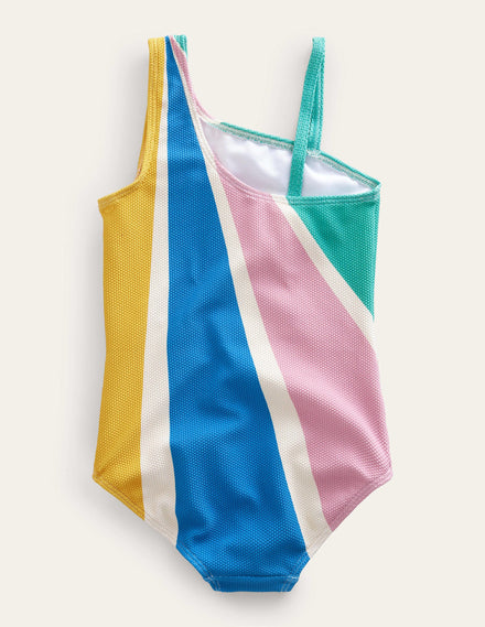 Badeanzug mit Pastell-Sonnenstrahlen-Bunt