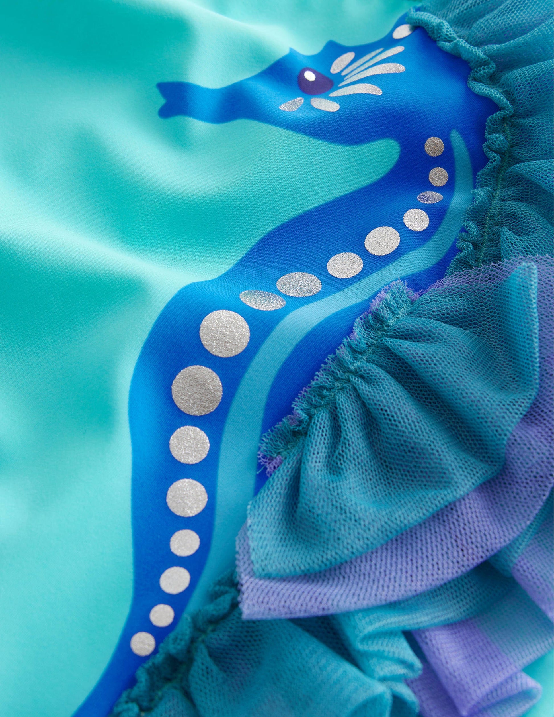 Maillot de bain à motif hippocampe-Givre menthe-3