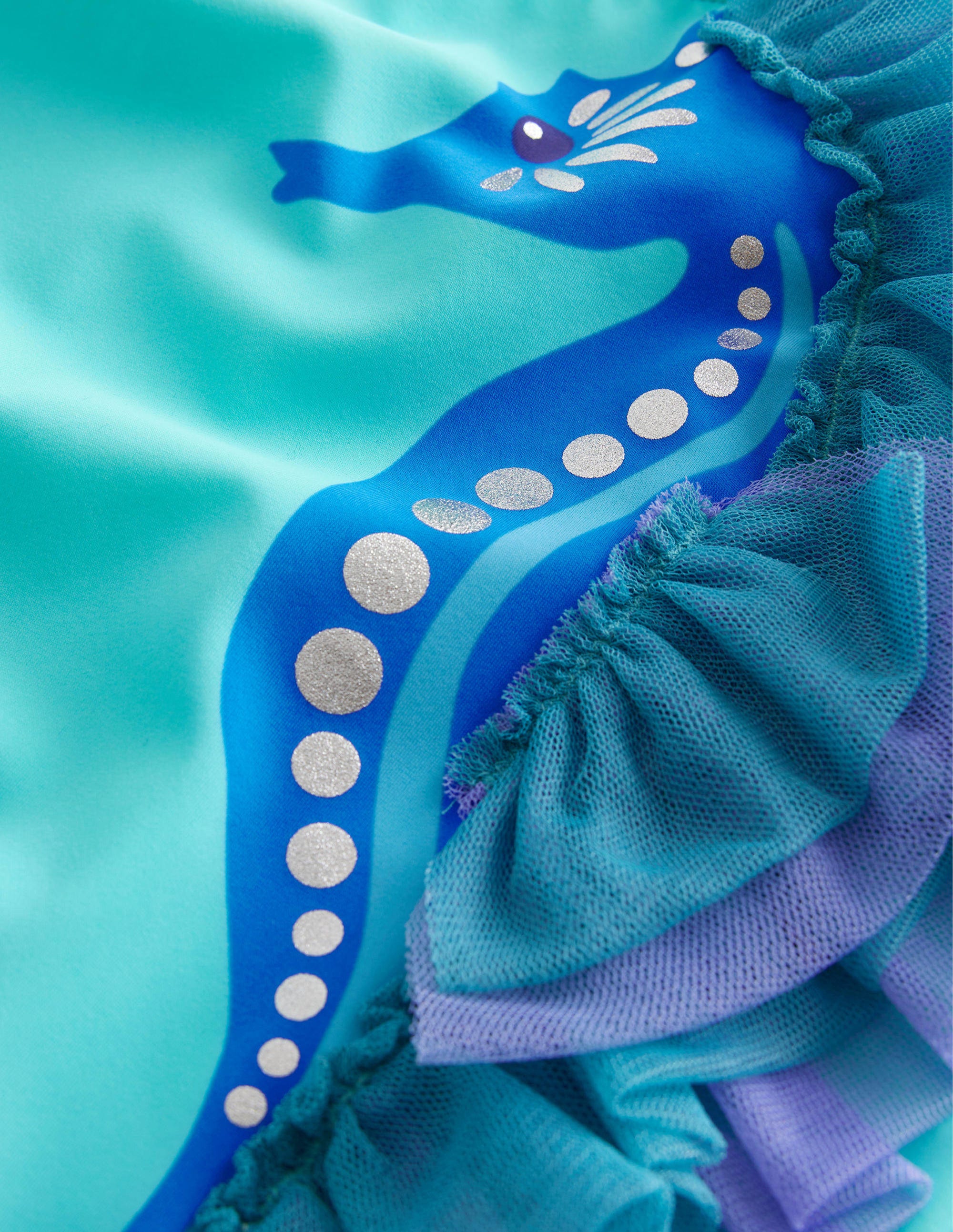 Maillot de bain à motif hippocampe-Givre menthe - Image 3