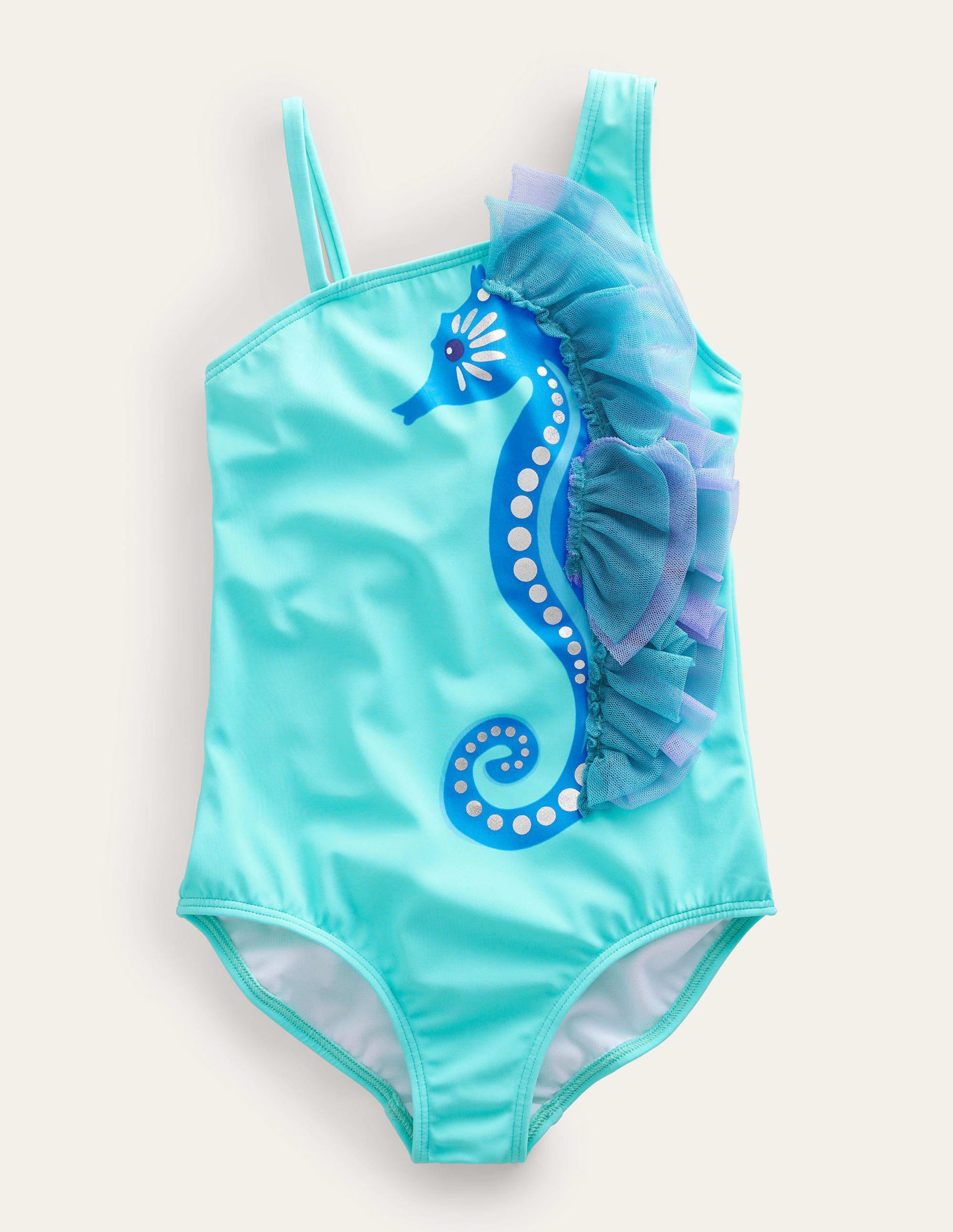 Maillot de bain à motif hippocampe-Givre menthe - Image 1