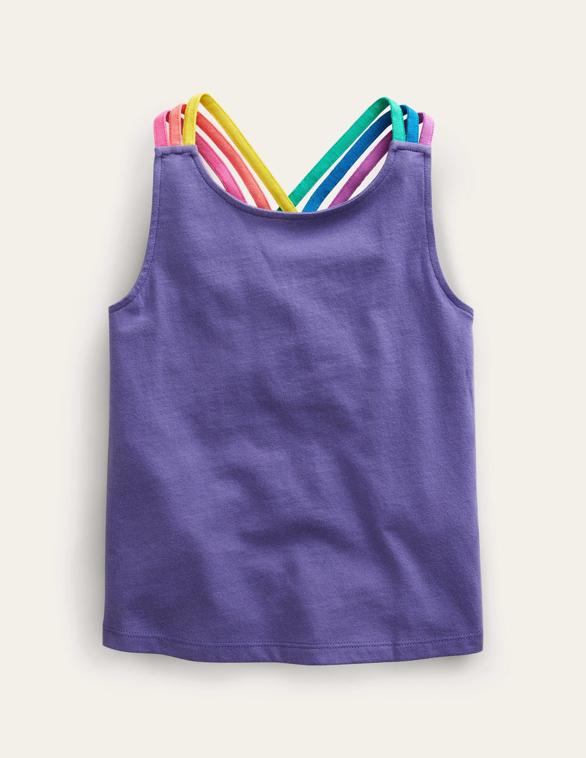 Top mit gekreuzten Trägern in Regenbogenfarben-Sanftes Segelblau - Image 1