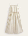 Jumpsuit mit weitem Bein-Naturweiß