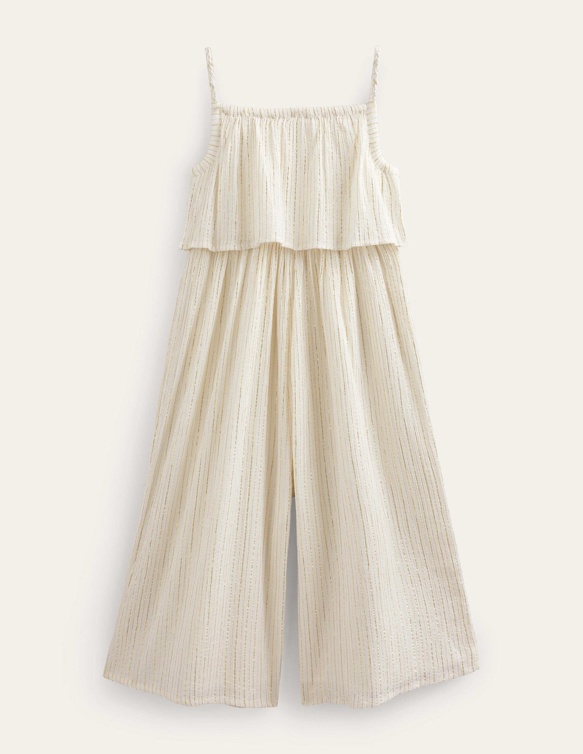 Jumpsuit mit weitem Bein-Naturweiß-1