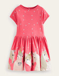 Jerseykleid mit Einhorn-Applikation-Einhörner