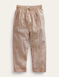 Stripe Pull on Trousers-Lilac and Metallic Stripe