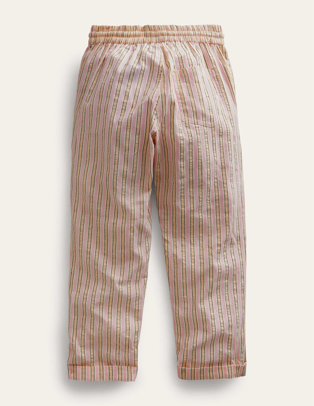 Stripe Pull on Trousers-Lilac and Metallic Stripe - Image 2
