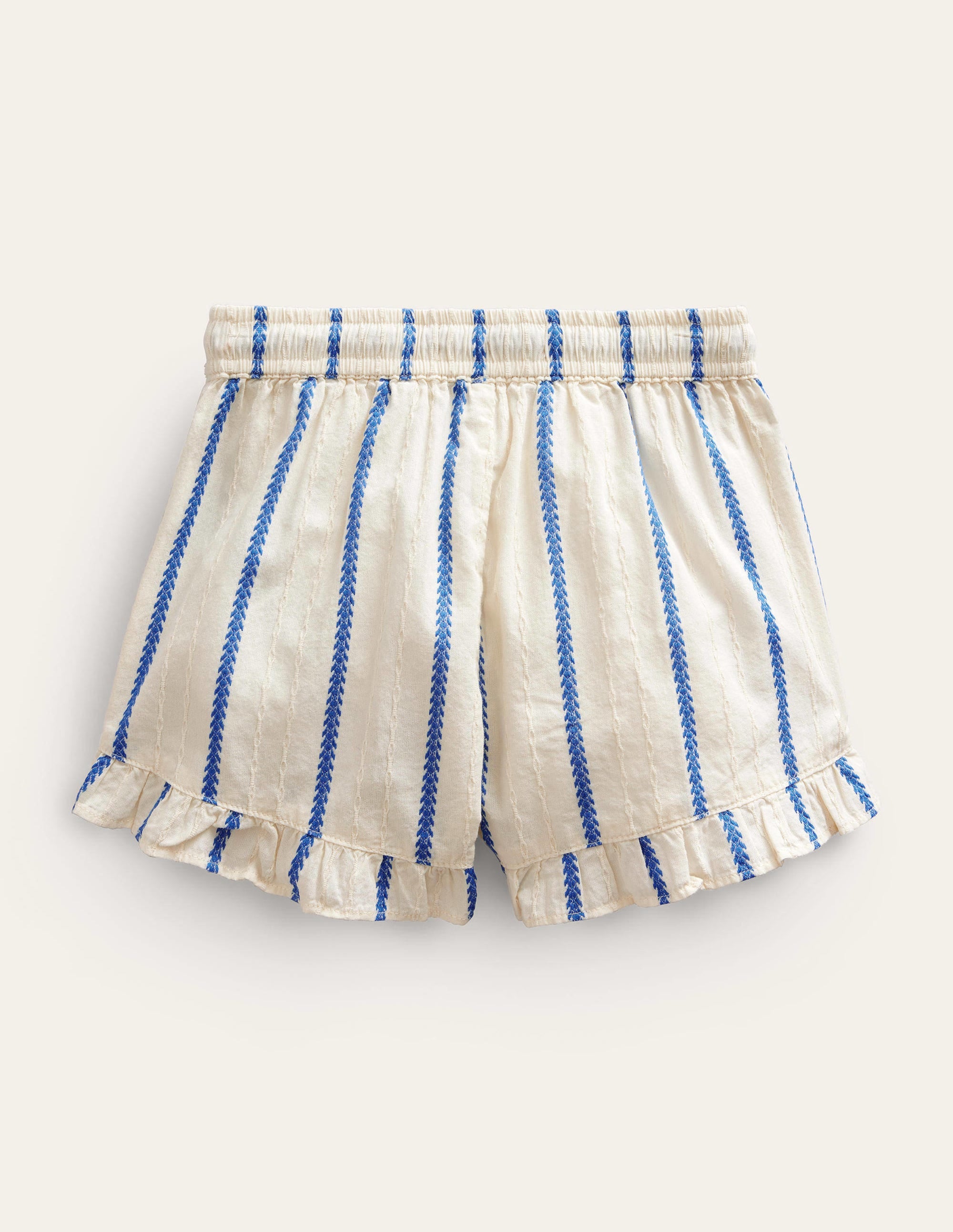 Gewebte Shorts mit Rüschensaum-Naturweiß - Image 2
