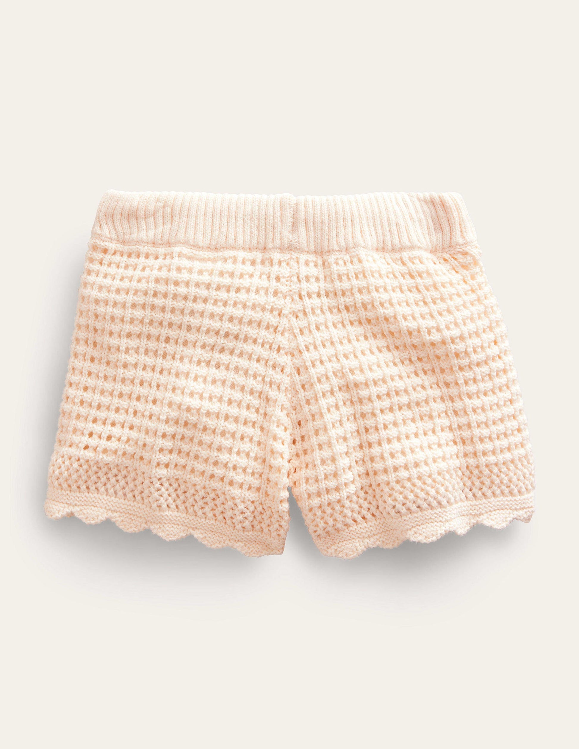 Shorts in Häkeloptik-Hellgelb-2