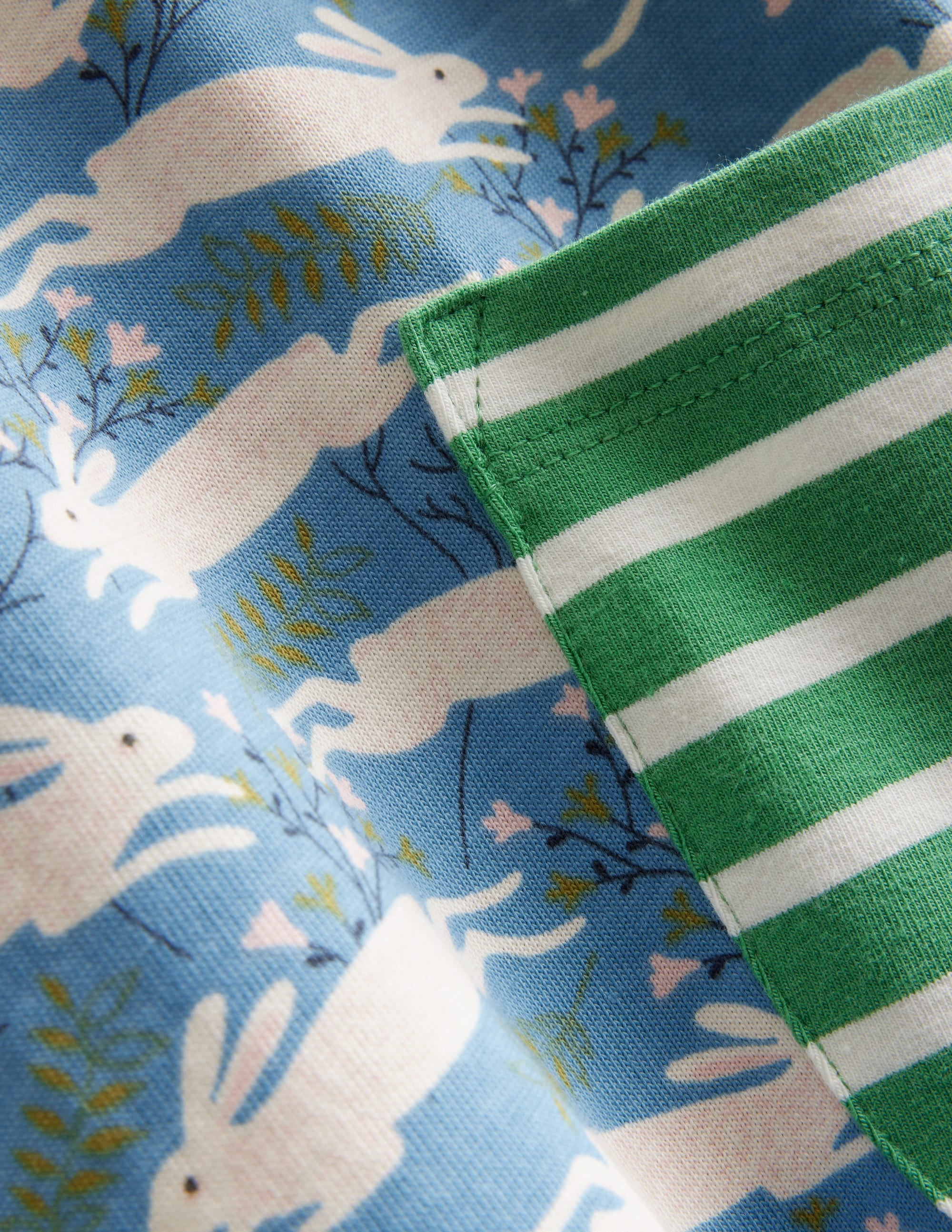Set bestehend aus Tunika und Leggings-Blau Hoppelnde Hasen - Image 3