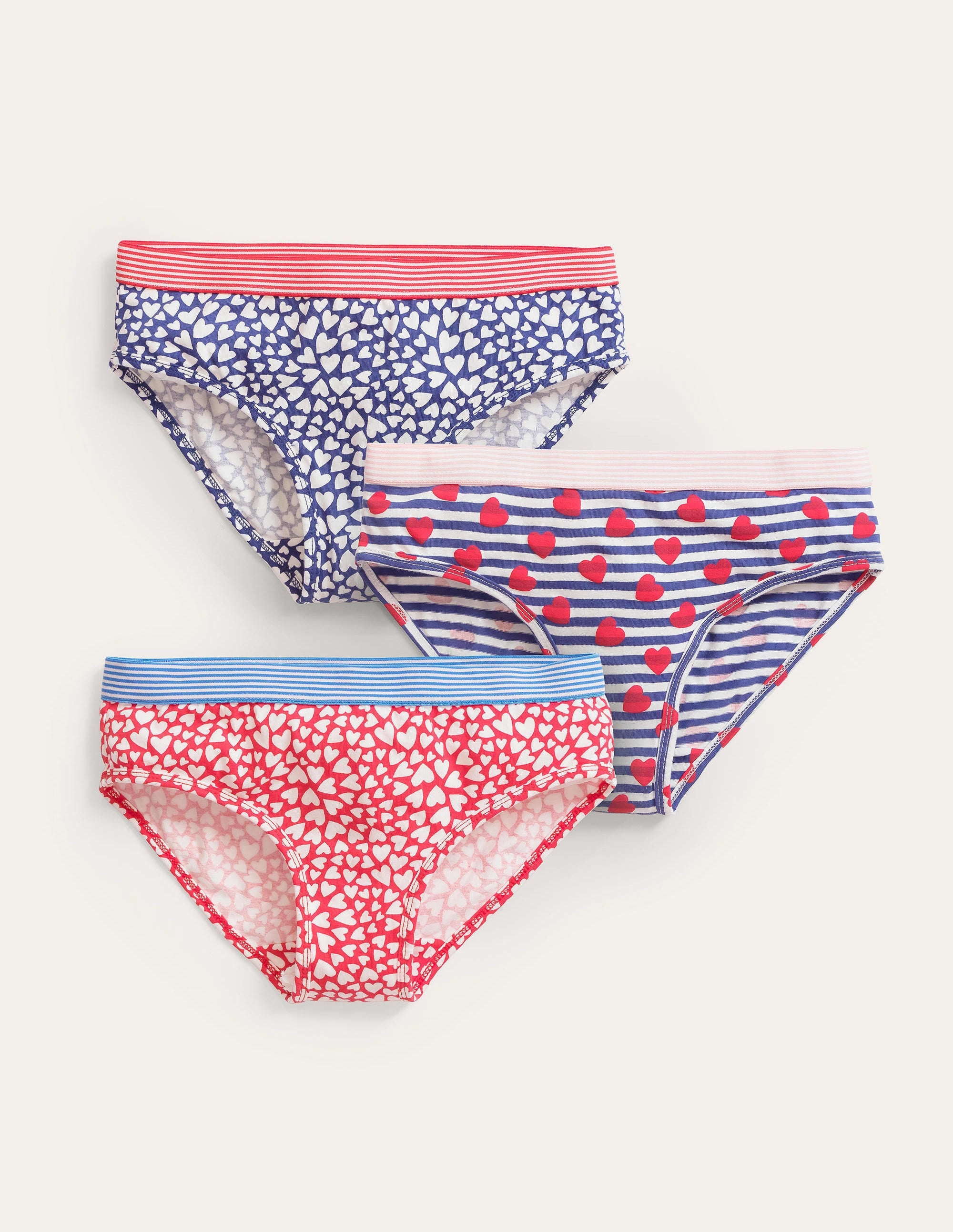 Unterhosen im 3er-Pack-Bunt, Herz - Image 1