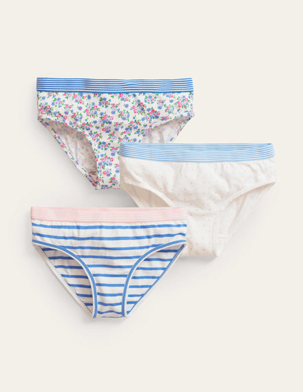 Unterhosen im 3er-Pack-Bunt Blumenmuster