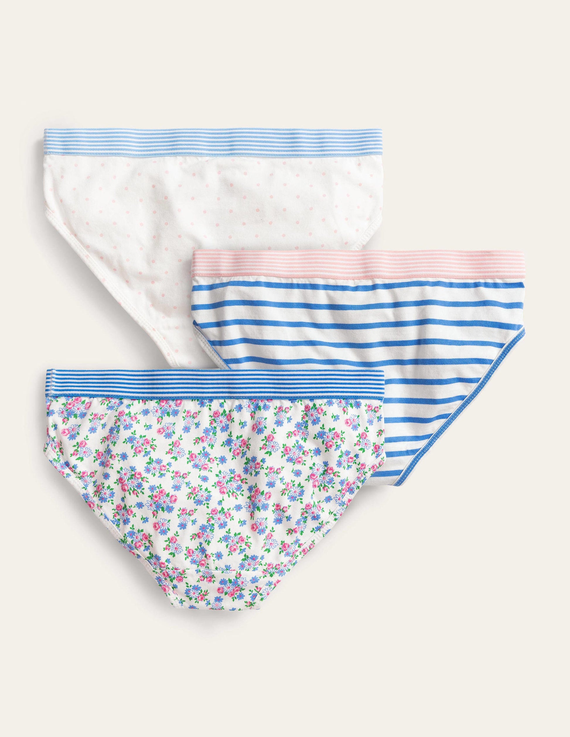 Unterhosen im 3er-Pack-Bunt Blumenmuster-2
