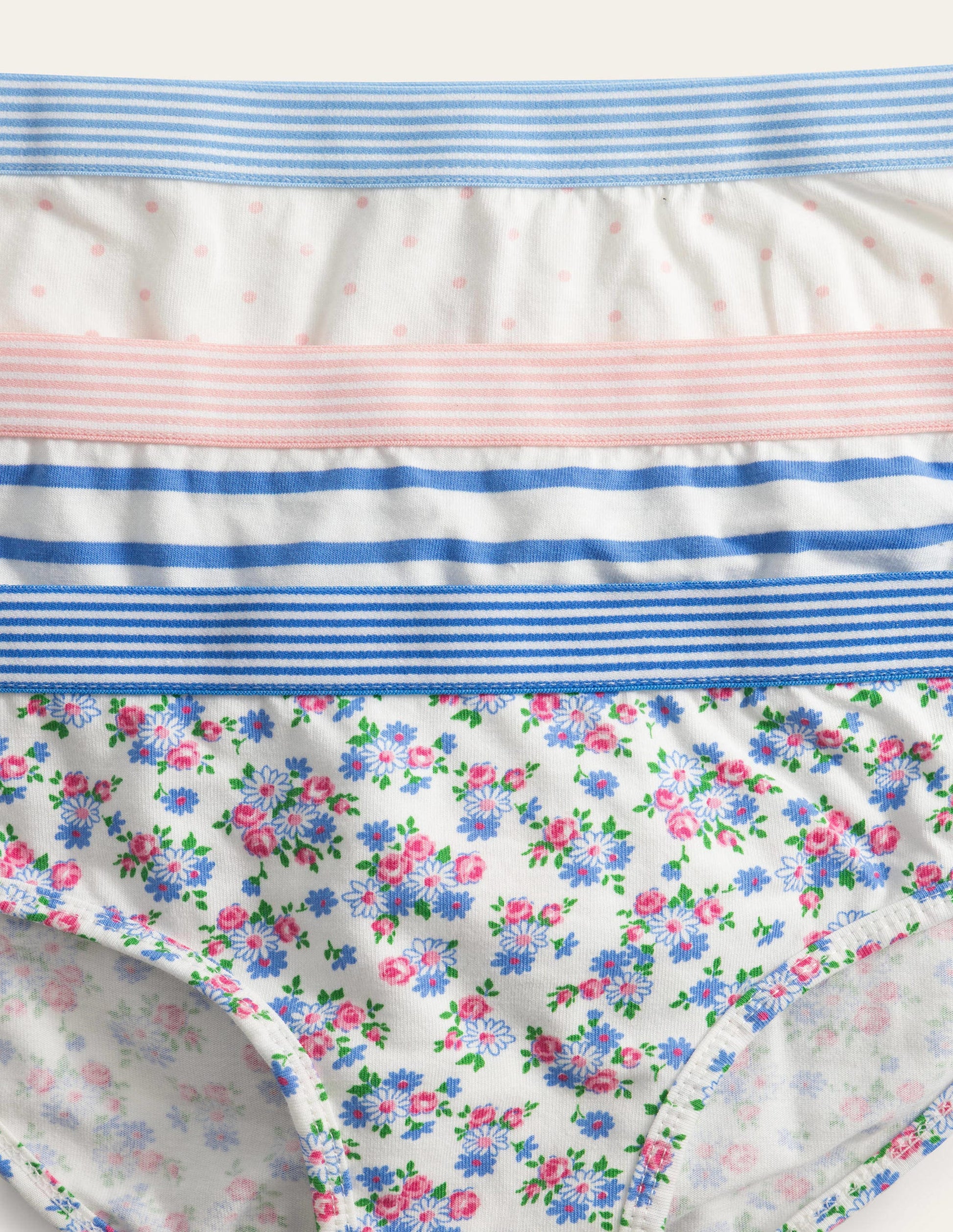 Unterhosen im 3er-Pack-Bunt Blumenmuster-3