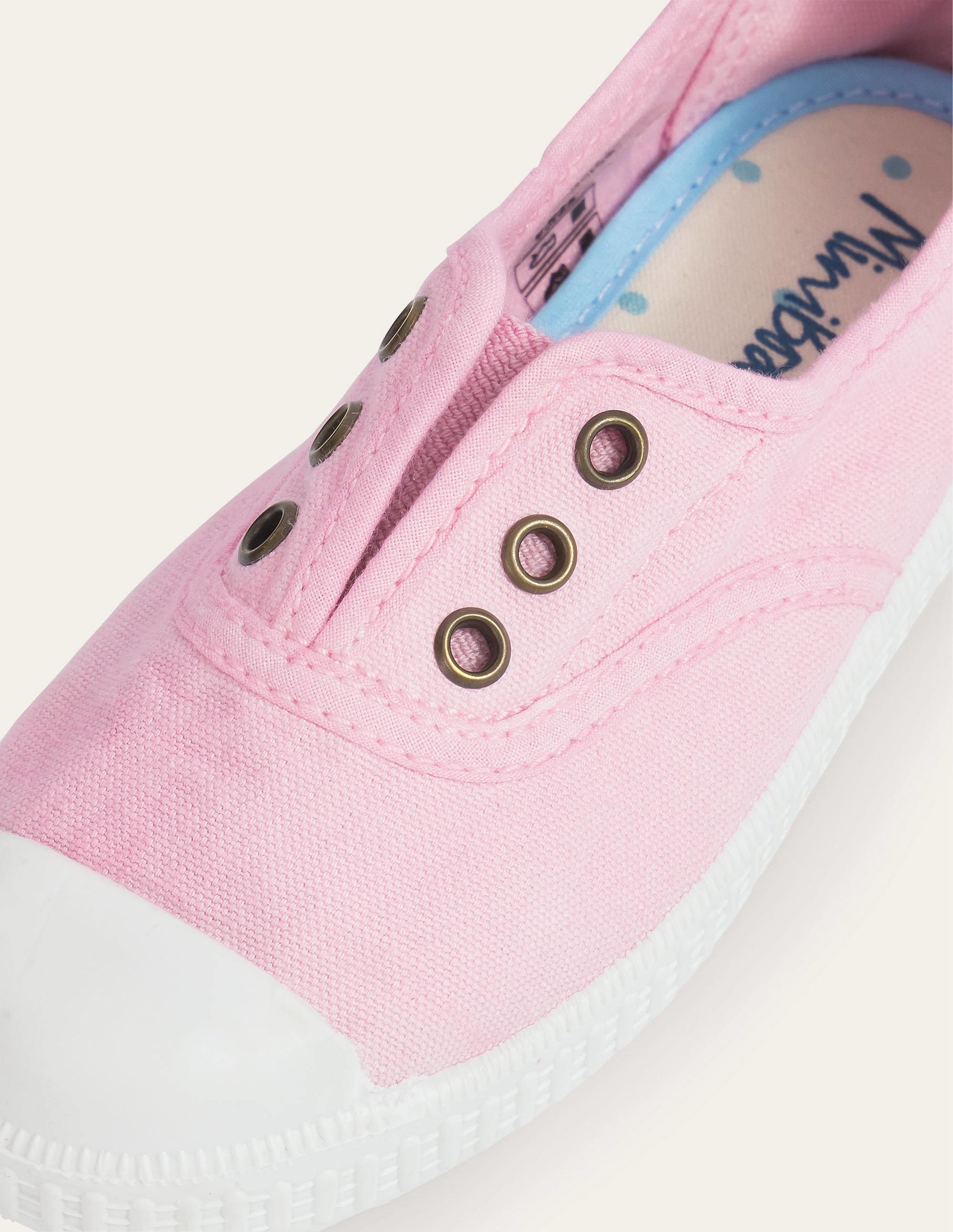 Chaussures sans lacets en toile à enfiler-Camaïeu de rose - Image 3