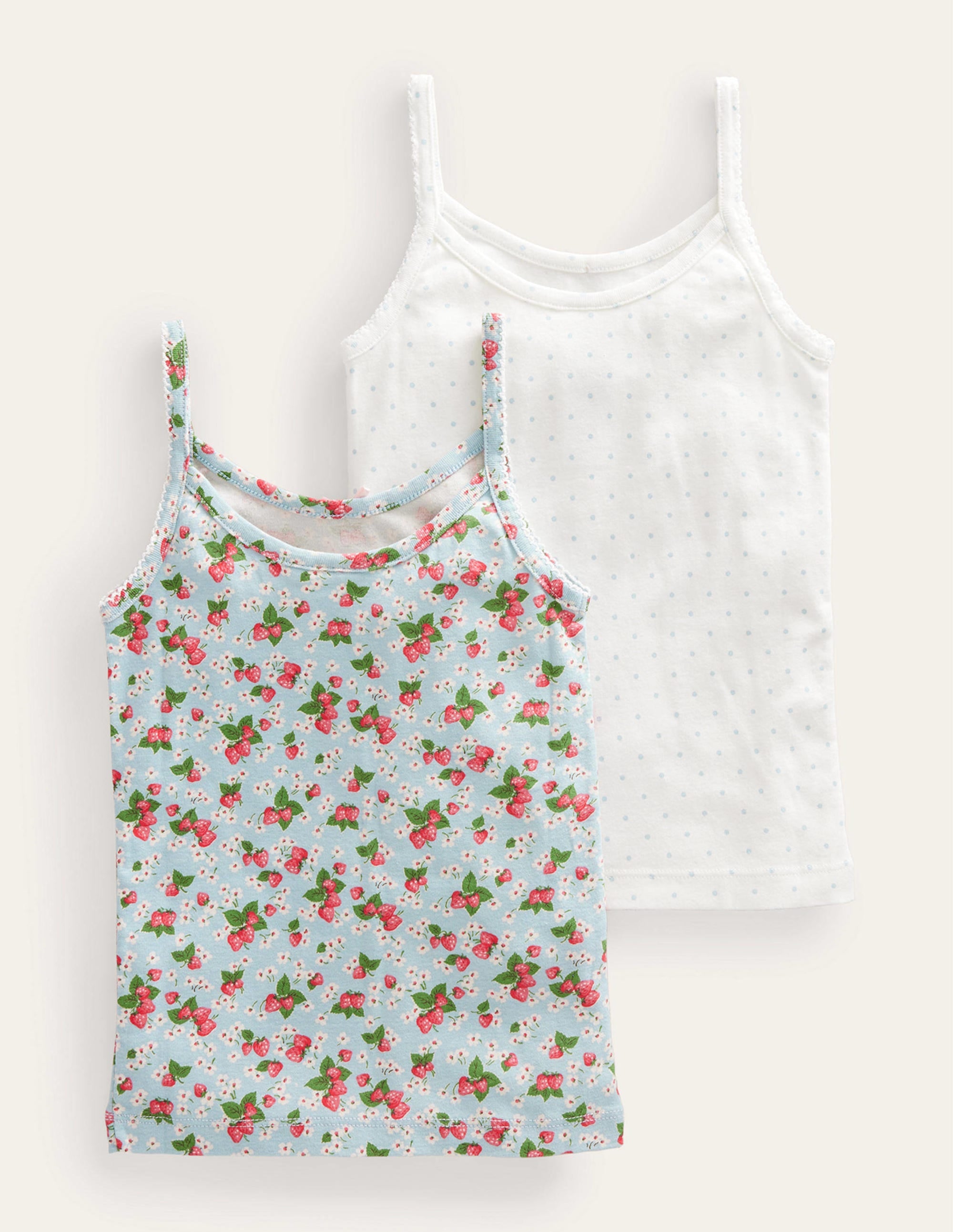 2 débardeurs-Motif floral fraise - Image 2