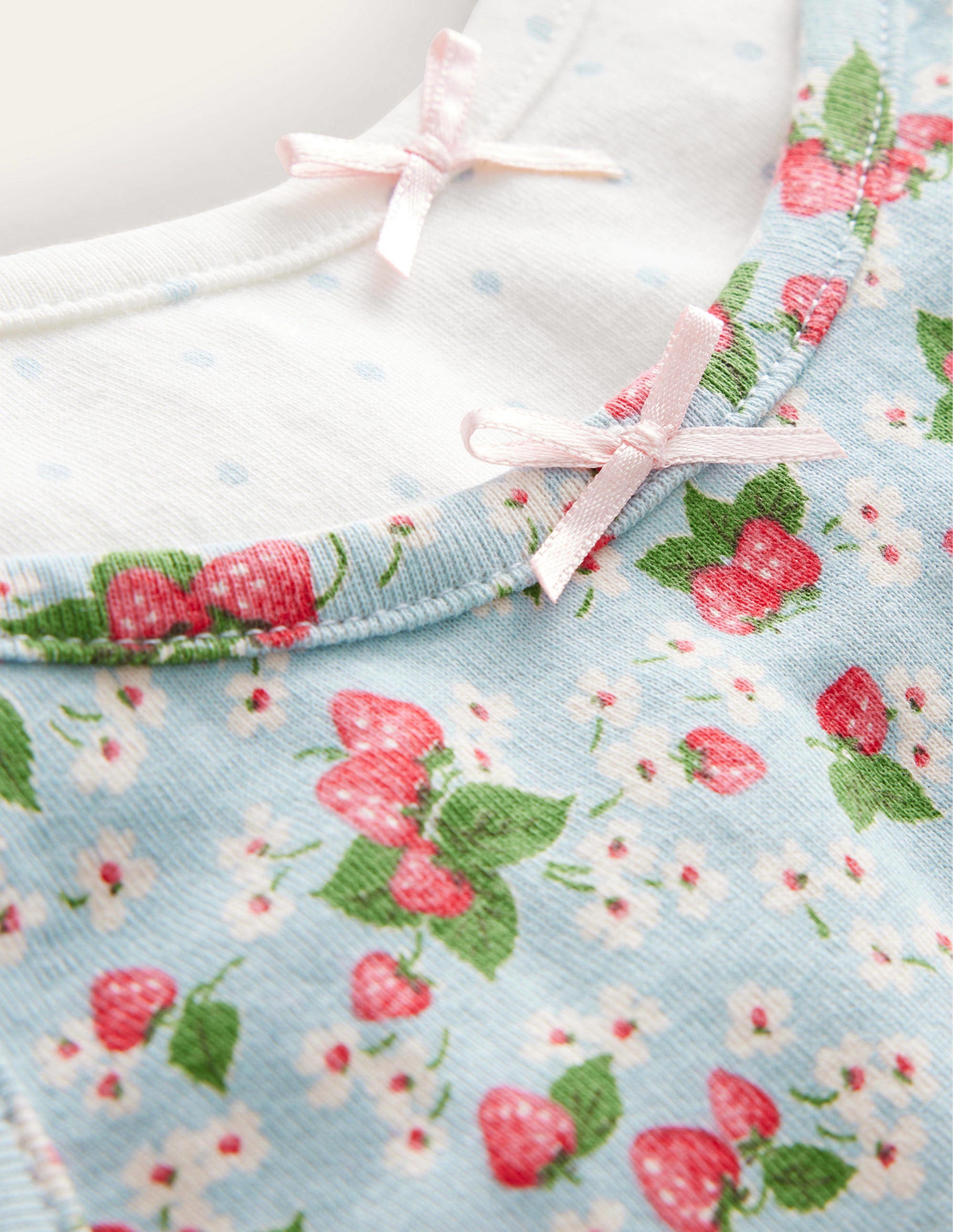 2 débardeurs-Motif floral fraise - Image 3