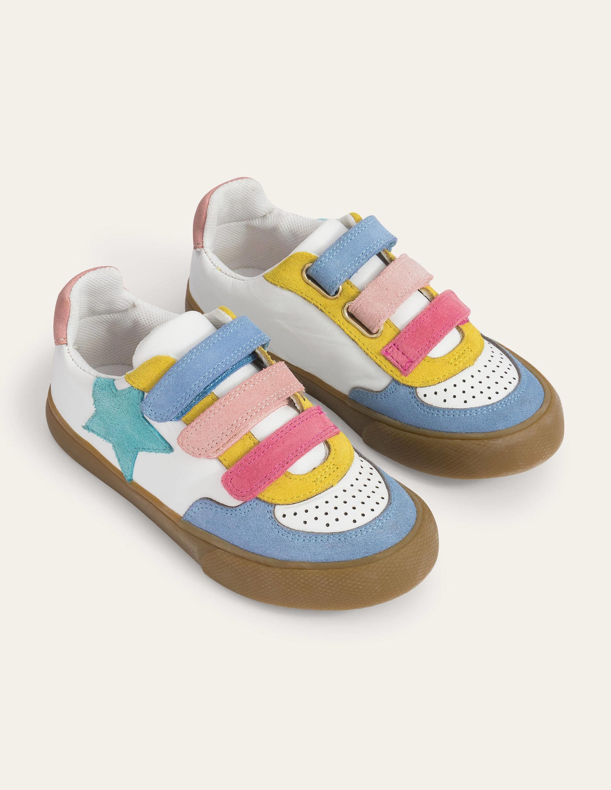 Baskets basses en cuir (fille)-Pastel multi - Image 2