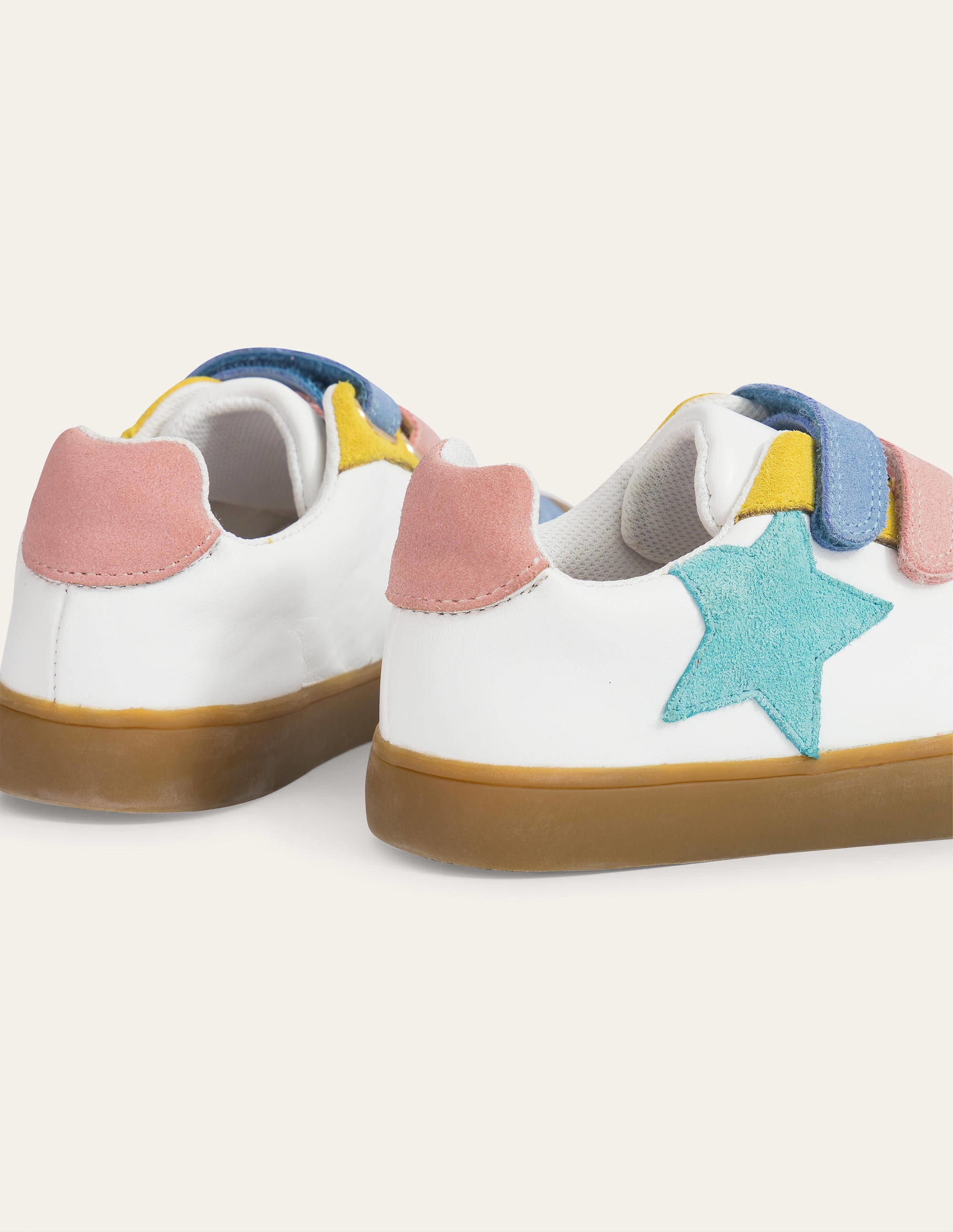 Baskets basses en cuir (fille)-Pastel multi - Image 3