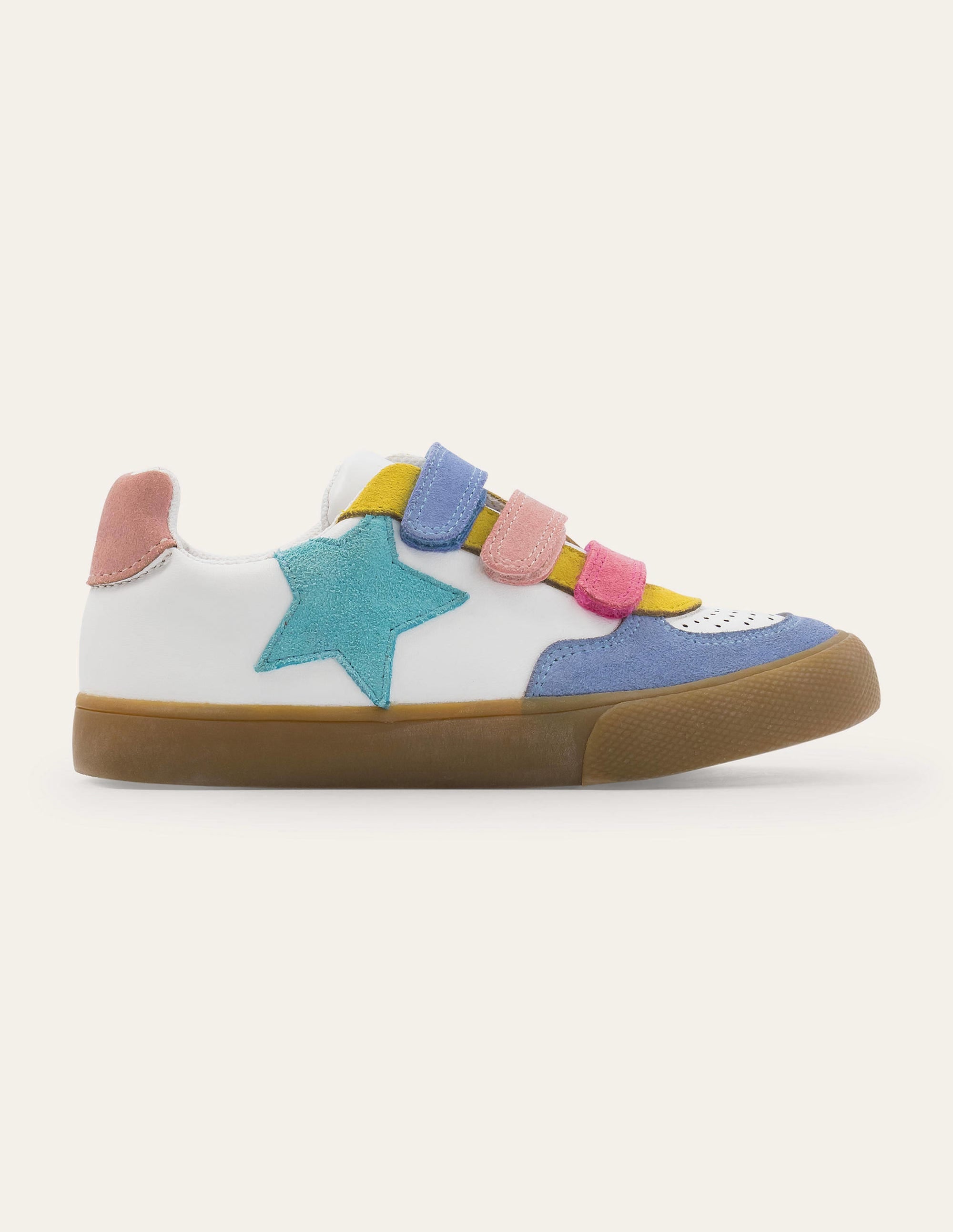 Baskets basses en cuir (fille)-Pastel multi - Image 1