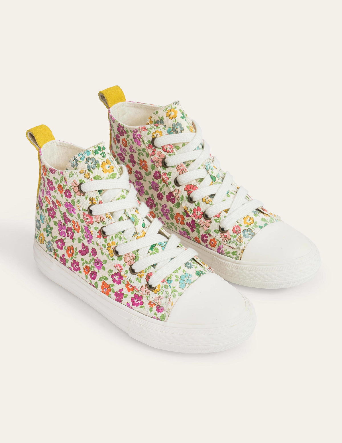 Hochgeschnittene Schuhe-Rosa, Blumenmuster - Image 2