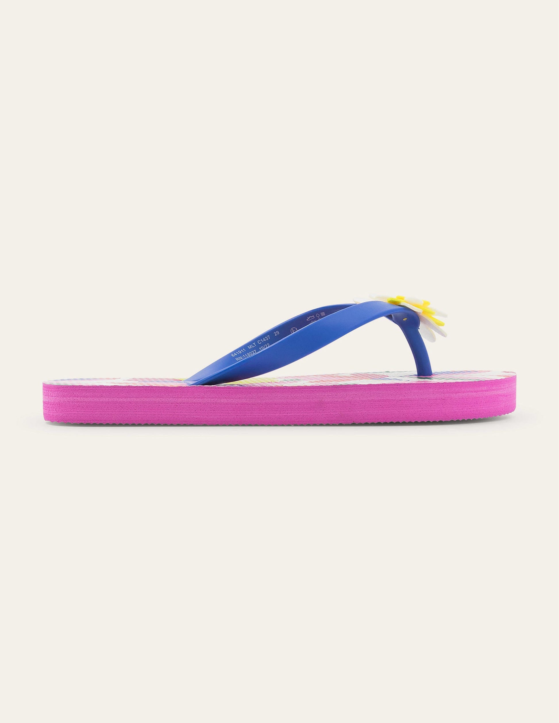 Flip-Flops (Mädchen)-Bunt Blumenmuster-1